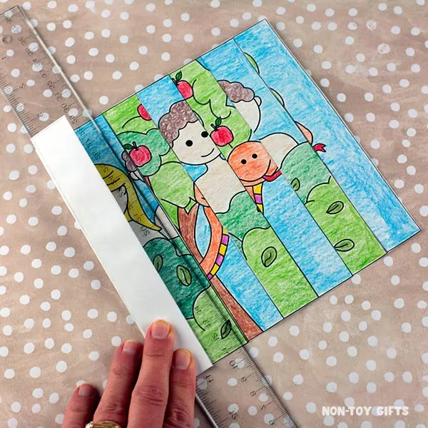 start folding with a ruler