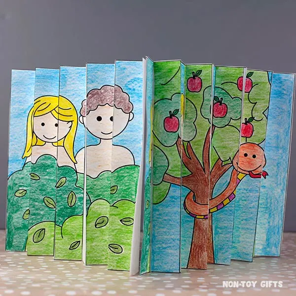 Adam and Eve Agamograph craft for kids