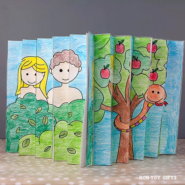 Easy Adam and Eve Agamograph craft for kids