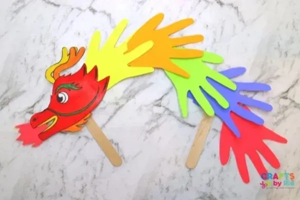 Handprint Chinese Dragon Puppet