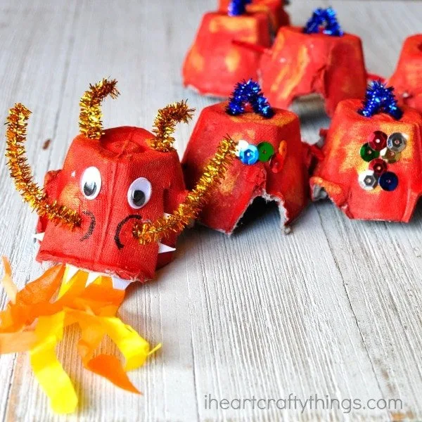 Egg Carton Chinese Dragon Craft