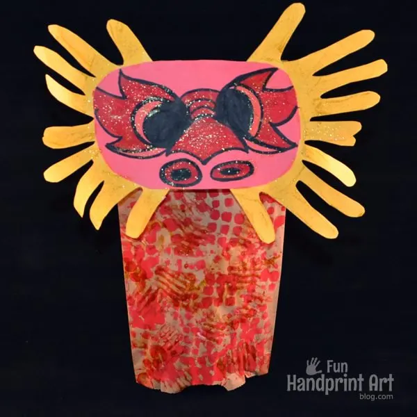 Paper Bag Chinese Dragon Puppet