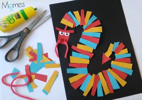 Paper Strip Chinese Dragon Craft