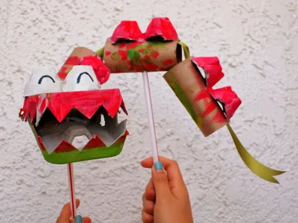 Recycled Chinese Dragon Craft