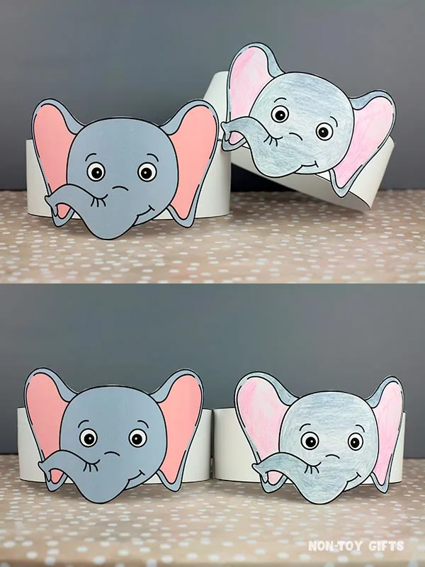 DIY elephant paper hat for kids