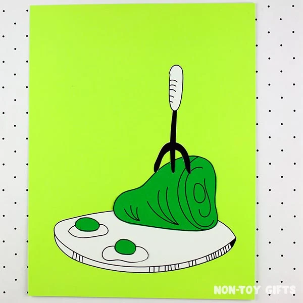 Green Eggs and Ham Craft for preschoolers