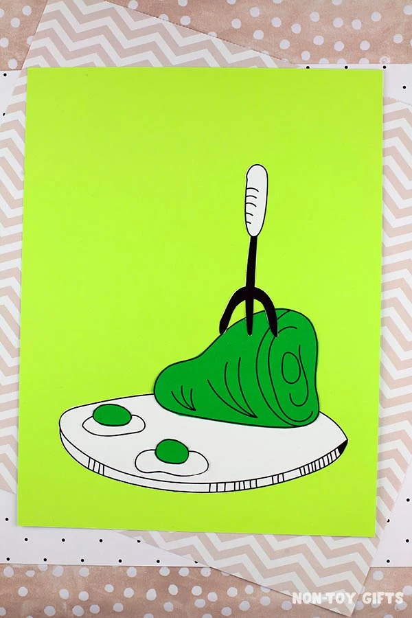 Green Eggs and Ham Craft for kids