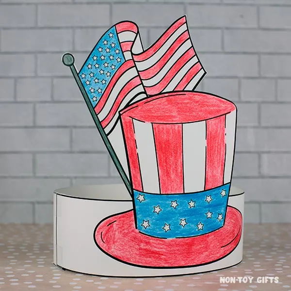 President's Day Paper Hat printable
