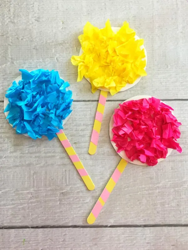 Paper plate trufulla trees craft