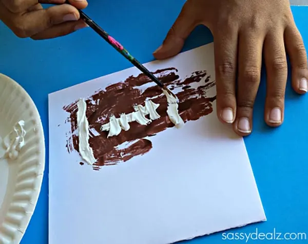 Handprint Football Craft