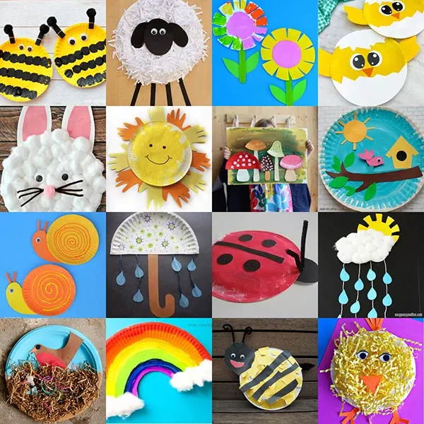 easy paper Plate Spring Crafts for Kids