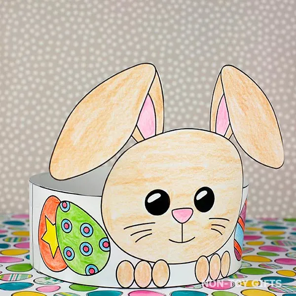 easy DIY Easter bunny paper hat for kids