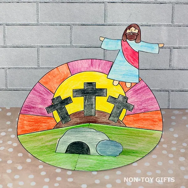 He Is Risen diorama craft preschool