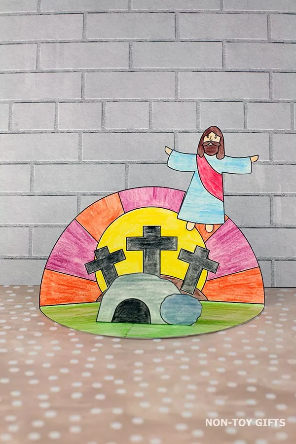 He Is Risen diorama craft printable