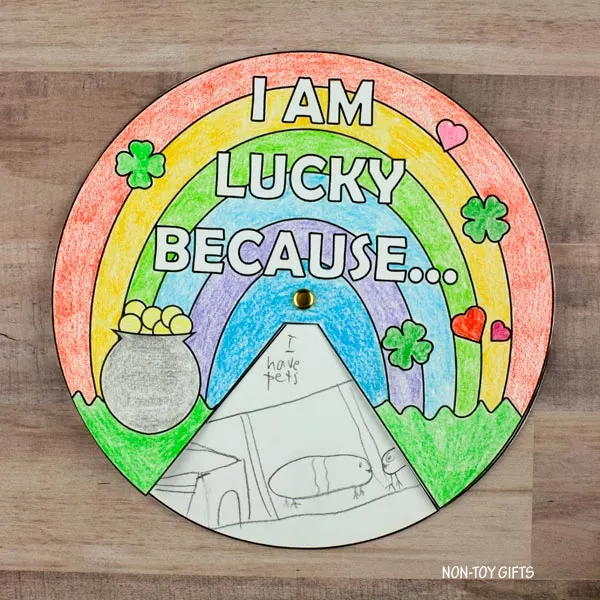 I Am Lucky Because...St. Patrick's Day Craft for preschoolers and older kids