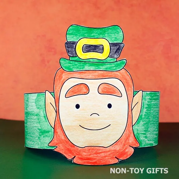 Leprechaun paper hat printable craft