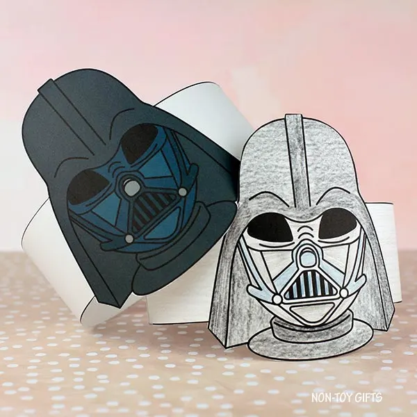 DIY Darth Vade paper hat for kids and adults