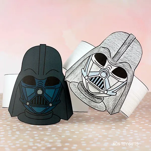 DIY Darth Vade paper hat for kids and adults to celebrate May the Force be with You