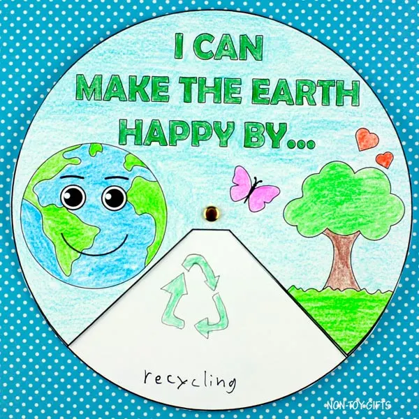 Easy coloring, drawing and writing activity for kids for Earth Day