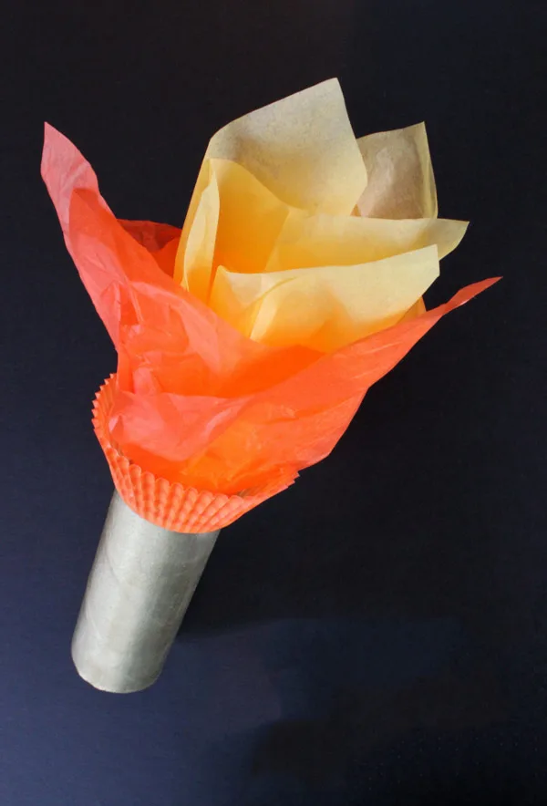 Tealight Olympics torch