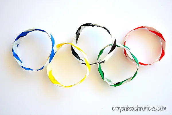Olympic origami bracelets
