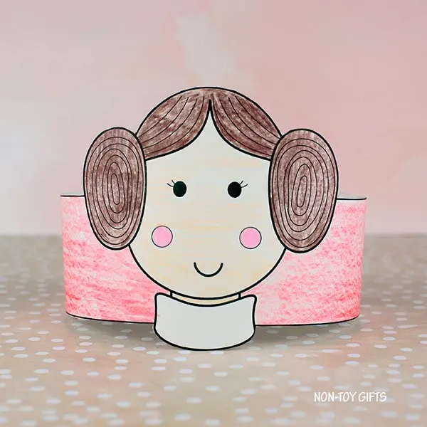 DIY Princess Leia paper hat for kids and adults