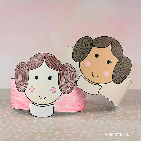 DIY Princess Leia paper hat for kids and adults