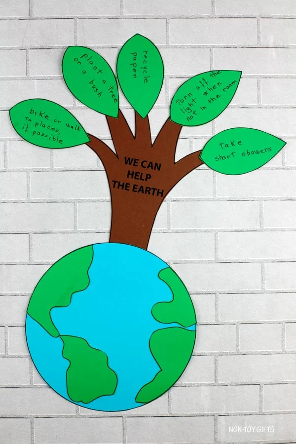 Earth Tree Craft printable template