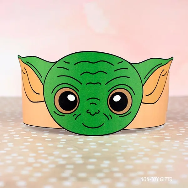 DIY Yoda paper hat for kids and adults