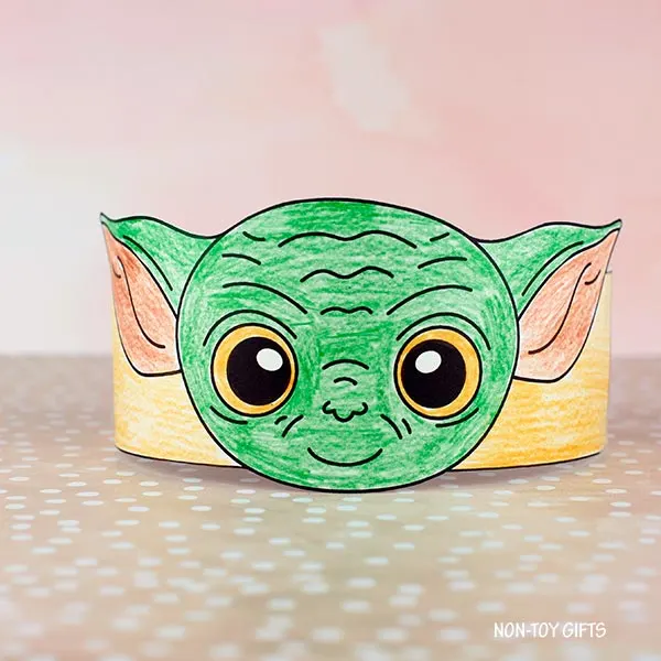 DIY Yoda paper hat for kids and adults