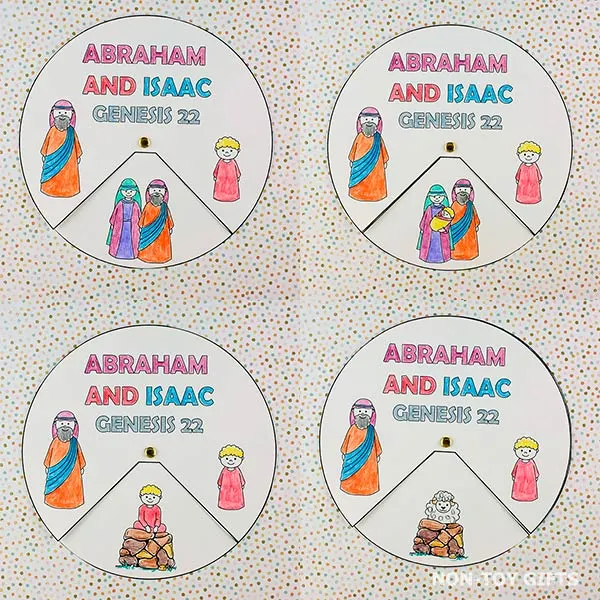 Abraham, Sarah and Isaac Crafts easy coloring craft for kids