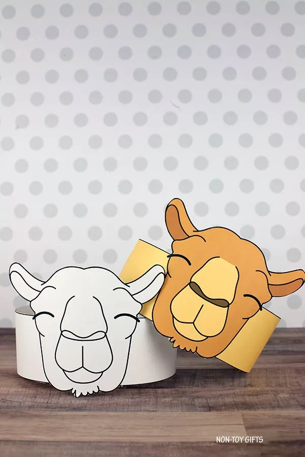 Camel Paper Hat for Kids with printable