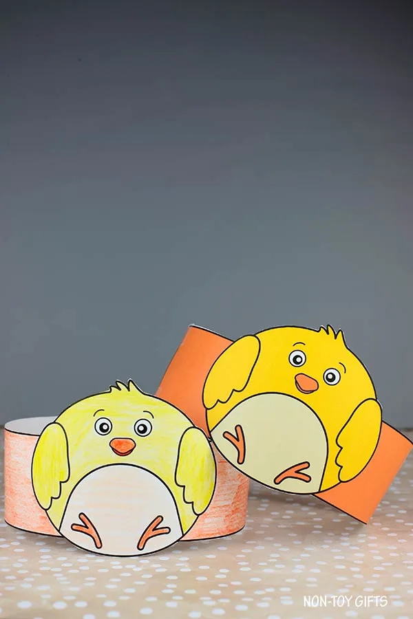 Chick Paper Hat printable for kids