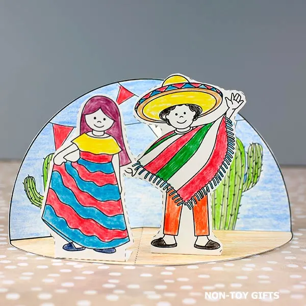 Mexican fiesta craft printable for kids