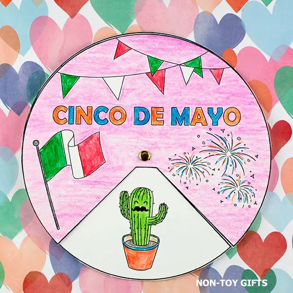 Cinco de Mayo spinner craft for classroom or home