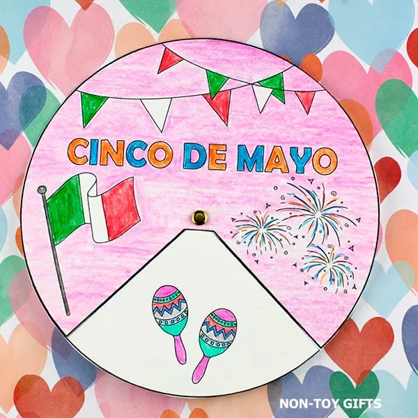 Cinco de Mayo spinner craft printable for kids