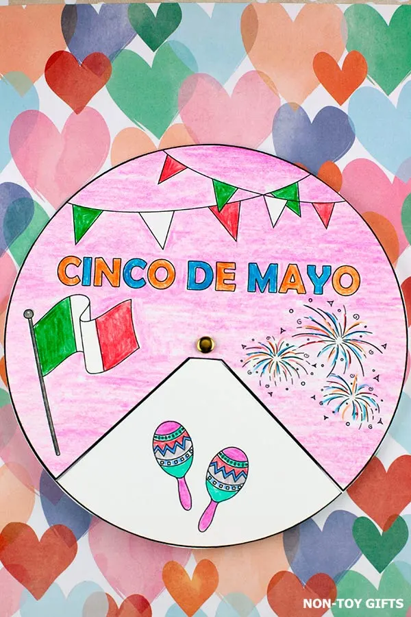 Cinco de Mayo spinner craft template fort kids