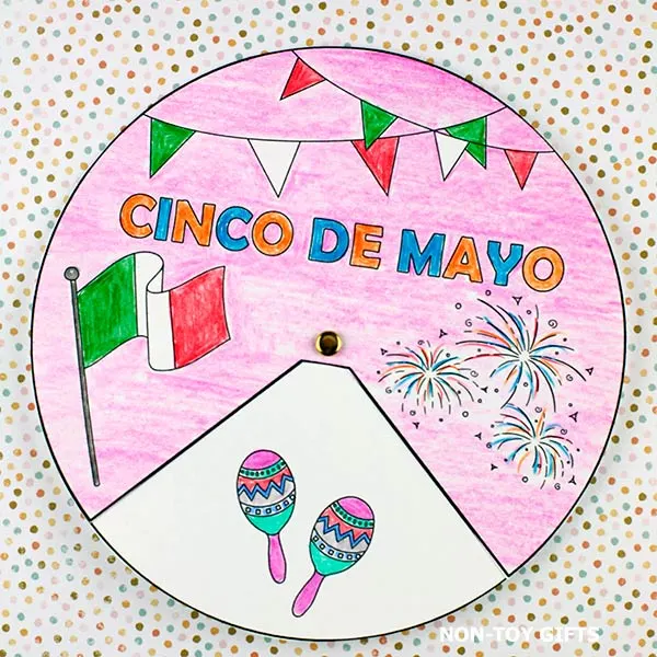 Cinco de Mayo spinner craft printable preschool