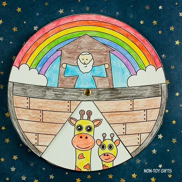 Noah's Ark Animals Spinner Craft Printable