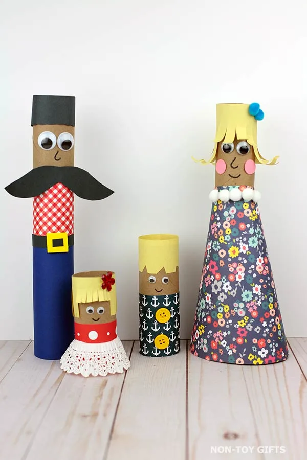 paper roll family craft for kids to make for family day