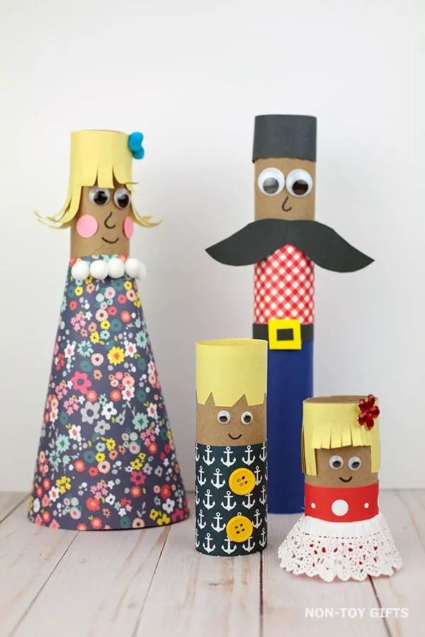 easy paper roll family craft for kids