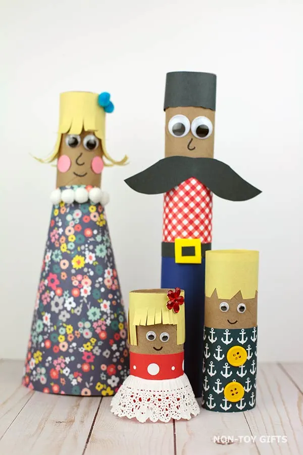 fun paper roll family craft for kids