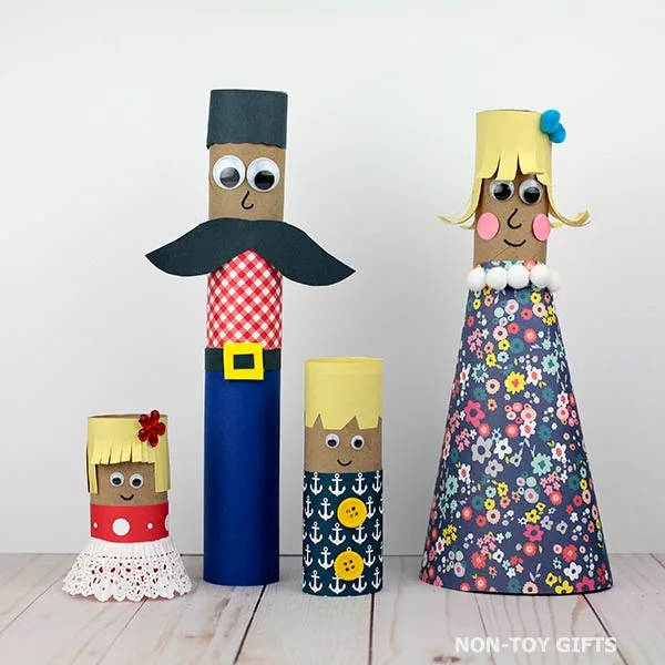 paper roll family craft for kids