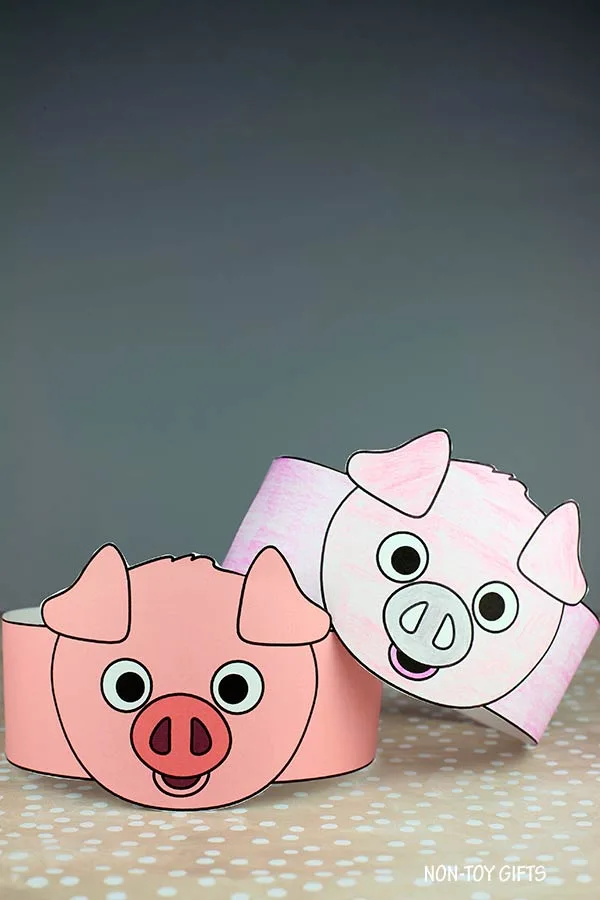Pig paper hat for kids