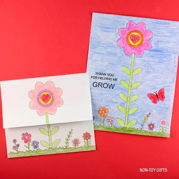 Thank You For Helping Me Grow Coloring Page for kids to make for their teachers