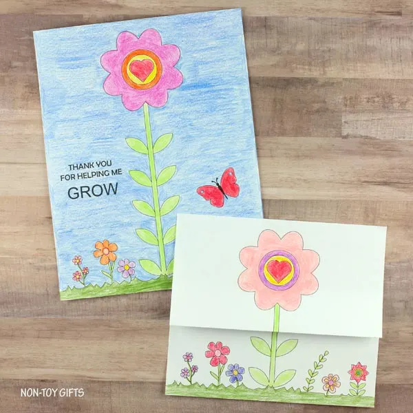 Thank You For Helping Me Grow Coloring Page for kids
