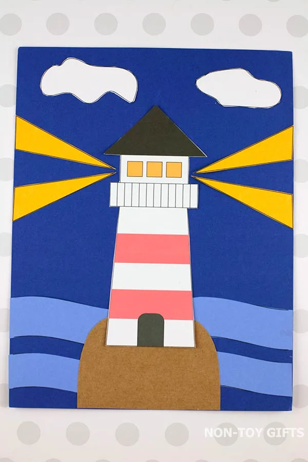 summer Lighthouse Craft for kids