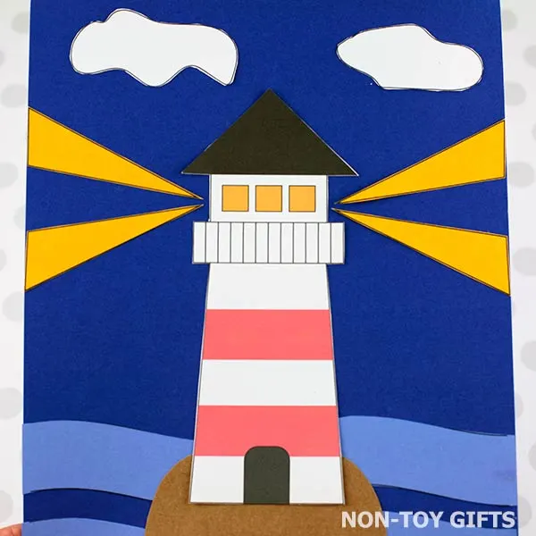 Lighthouse Craft Printable for Kids