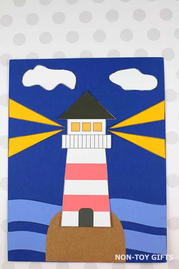 Lighthouse Craft printable for kids