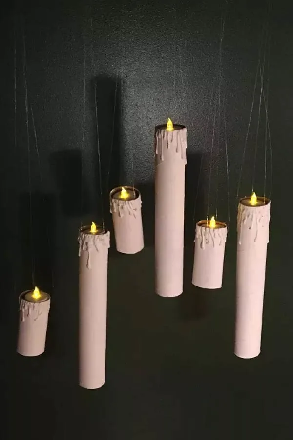 DIY floating Halloween candles